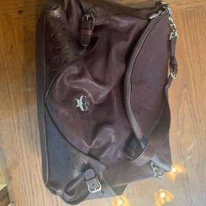 MCM monogram zipper bag Length 14" Height 9" Depth deep